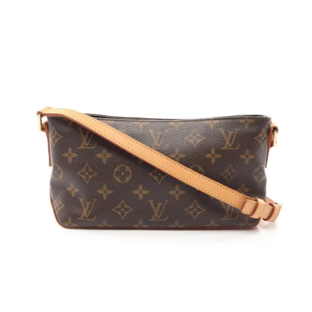 Louis Vuitton Trotteur Shoulder Bag Canvas Leather Monogram Brown